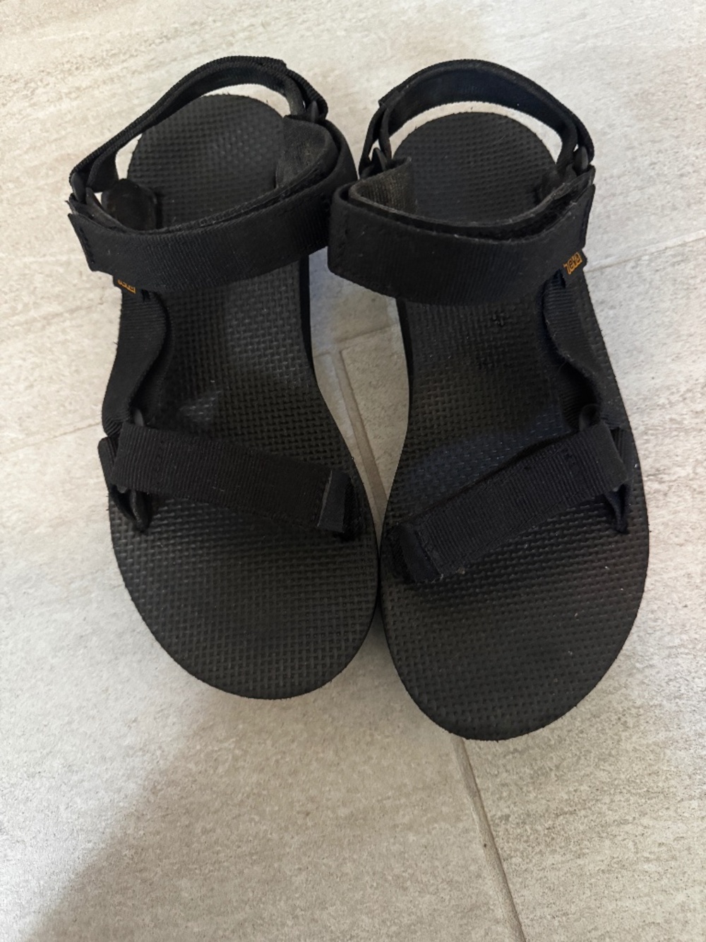 Teva Midform Universal Canvas Sandal, black/white, size 7